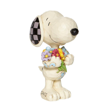 Peanuts Mini Snoopy With Flowers Figurine