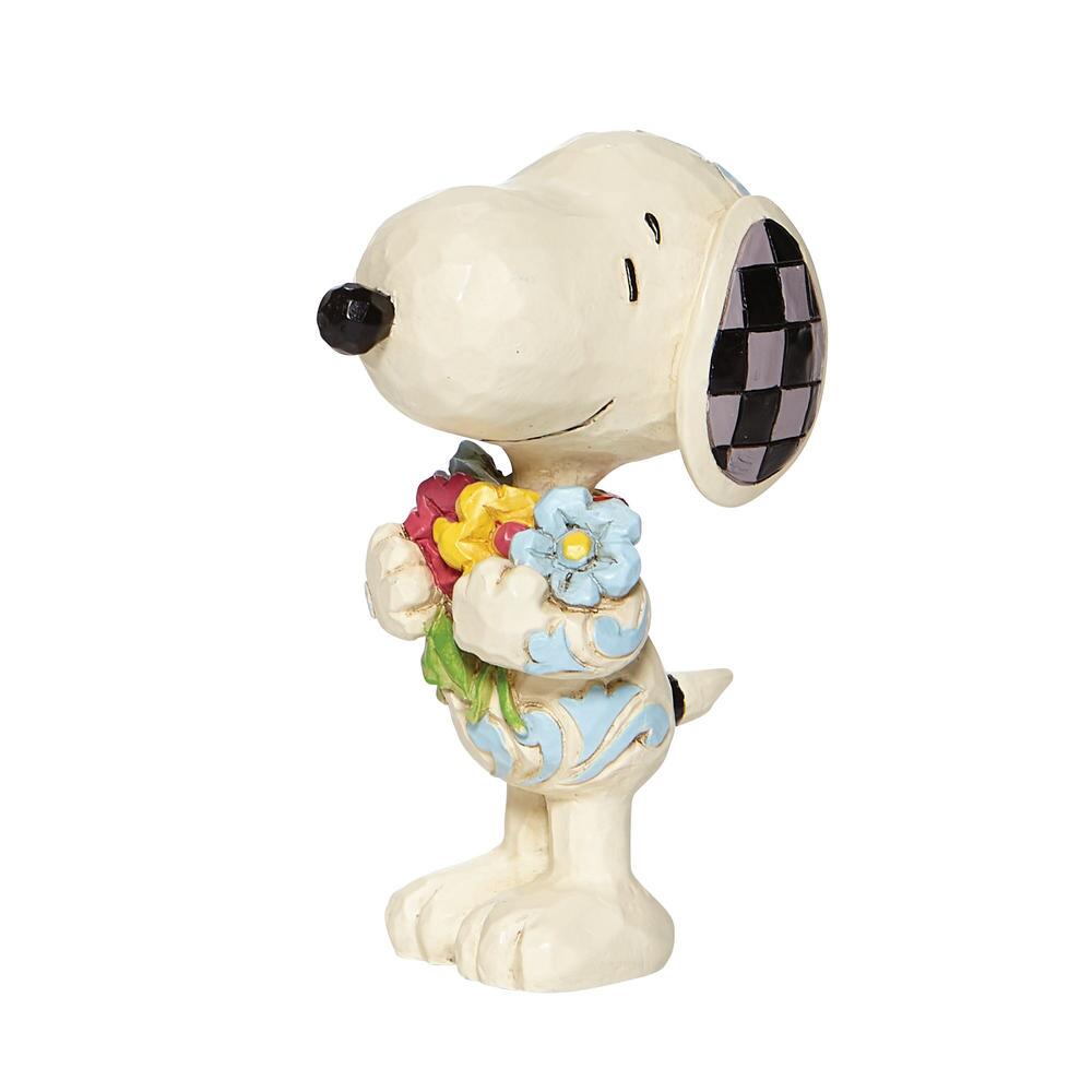 Peanuts Mini Snoopy With Flowers Figurine