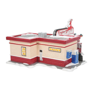 Department 56 Snow Village Reindeer Gas Station