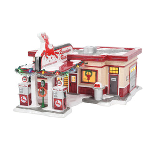 Department 56 Snow Village Reindeer Gas Station