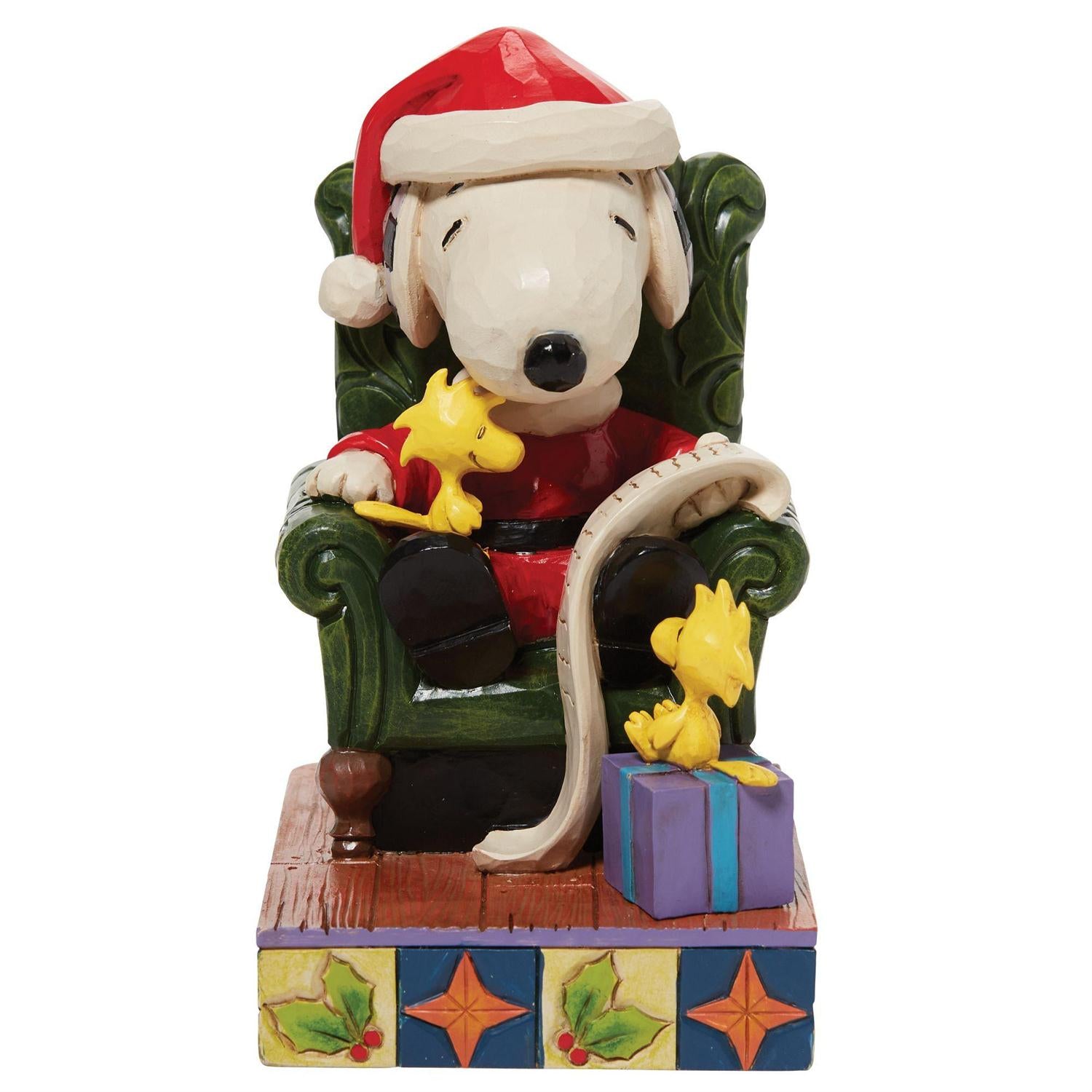 Jim Shore Peanuts Santa Snoopy With Woodstock Figurine