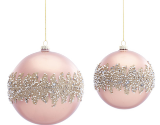 Pink Glitter Ornament