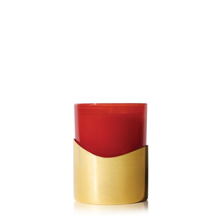 Thymes Simmered Cider Harvest Red Poured Candle With Gold Sleeve