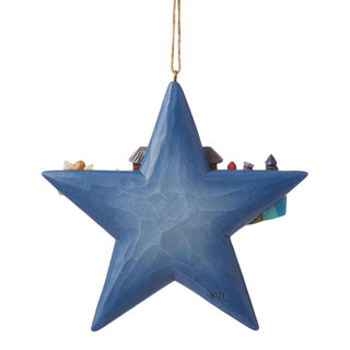 Jim Shore Heartwood Creek Star With Nativity Scene Hanging Ornament