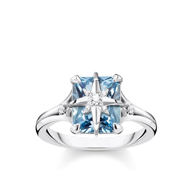 Blue Stone With Star Ring