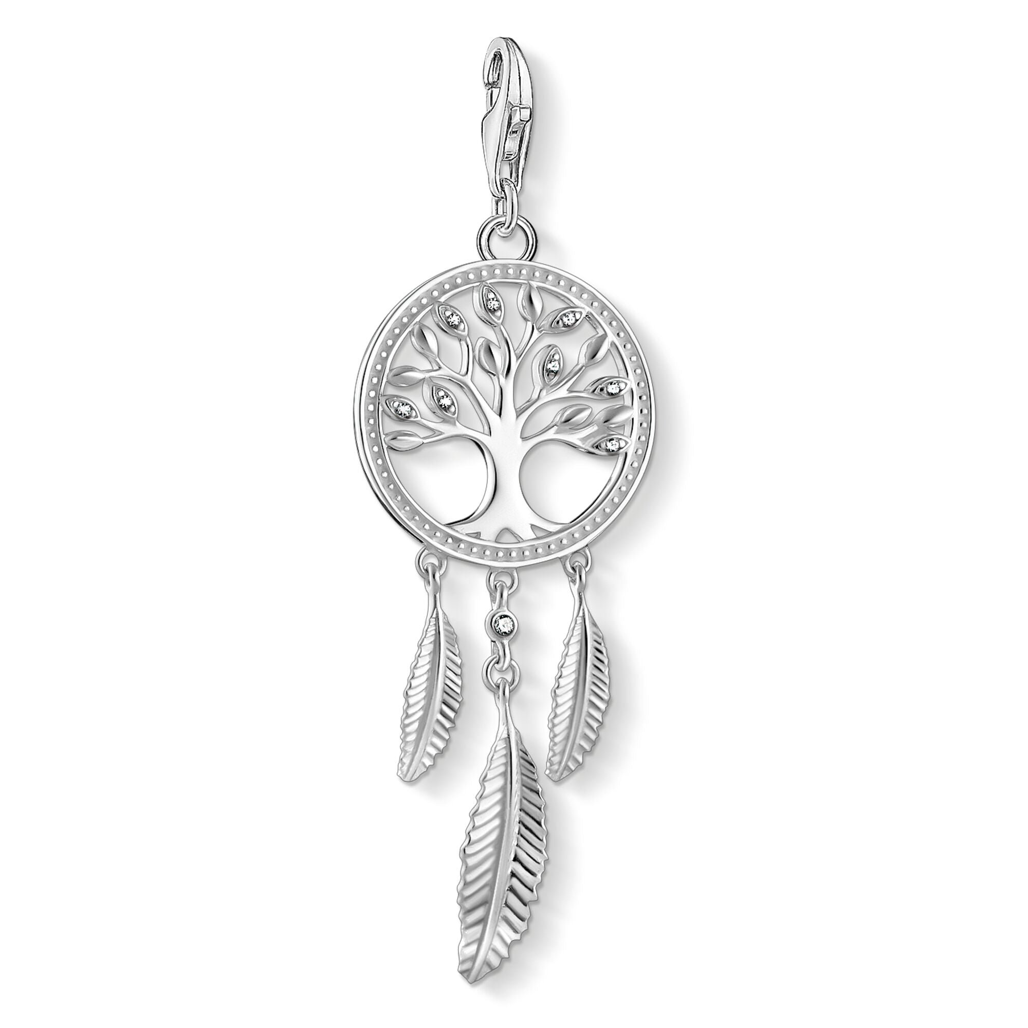 Dreamcatcher Tree - Silver Charm Pendant