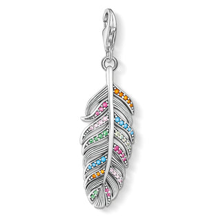 Feather Silver Charm Pendant
