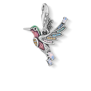 Hummingbird Silver Charm Pendant