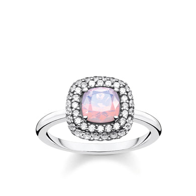 Shimmering Pink Opal Color Effect Ring