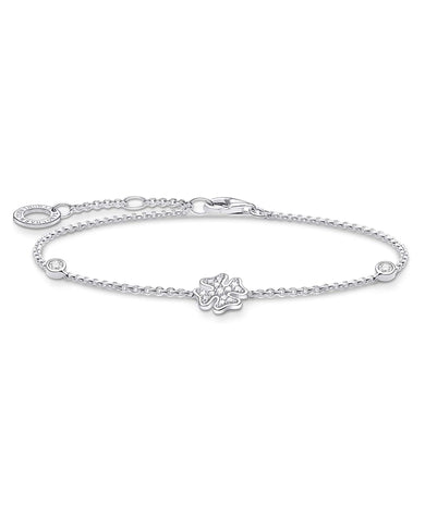 Thomas Sabo Sterling Silver Clover Bracelet with Stones