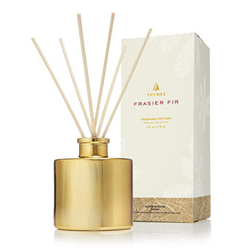 Thymes Frasier Fir Gilded Gold Reed Diffuser Petite