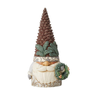 Jim Shore Heartwood Creek Woodland Gnome With Pinecone Figurine