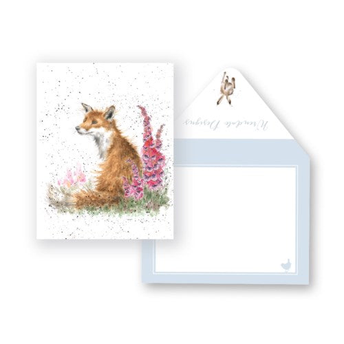 Wrendale Foxgloves Gift Enclosure Card
