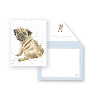 Wrendale Pug Love Gift Enclosure Card