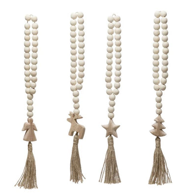 Prayer Beads with Seasonal Icon and Jute Tassel