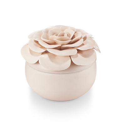 Illume Coconut Milk Mango Ceramic Flower Candle