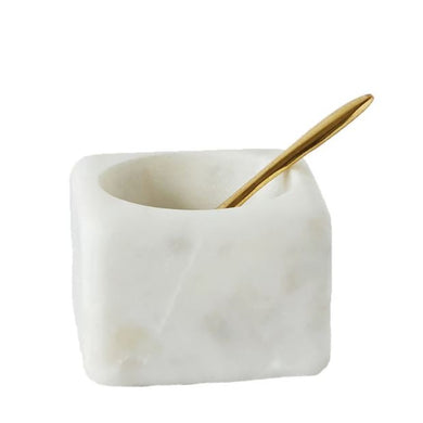 Marble Bowl With Brass Spoon