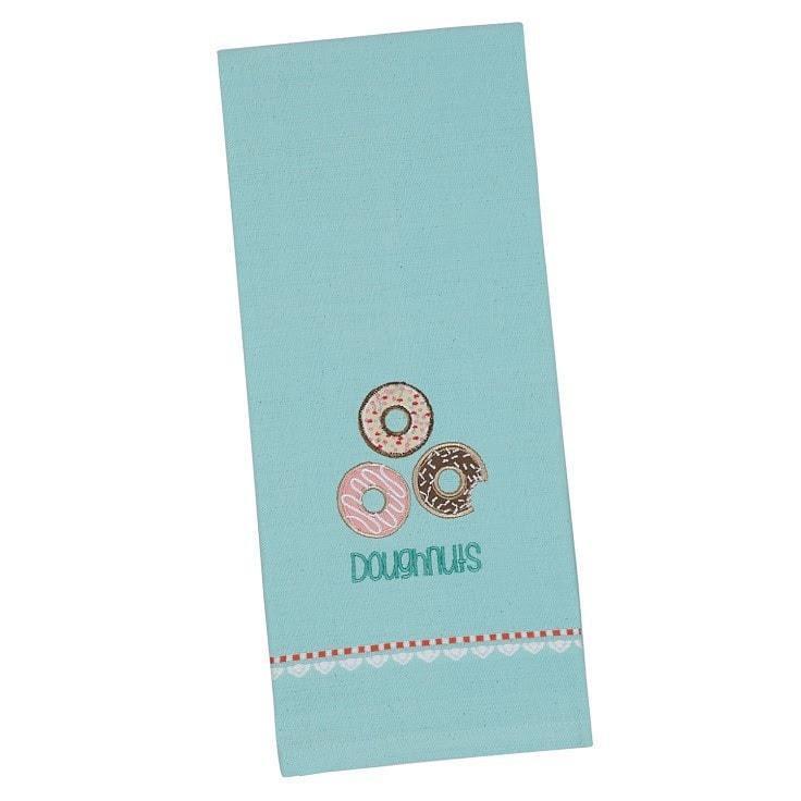Doughnuts Embroidered Dish Towel