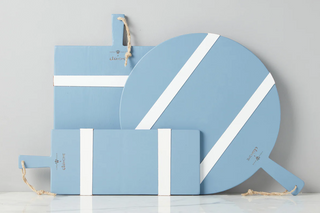 Etu Home Caitlin Wilson French Blue/White Rectangle Mod Charcuterie Board - Small