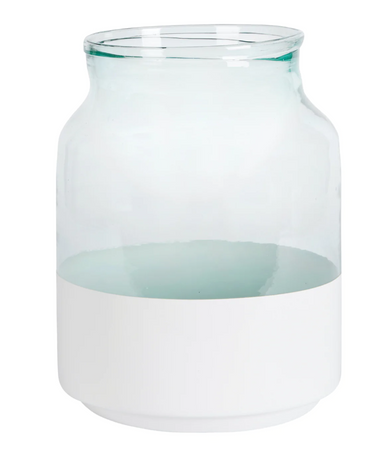Etu Home White Colorblock Mason Jar - Small
