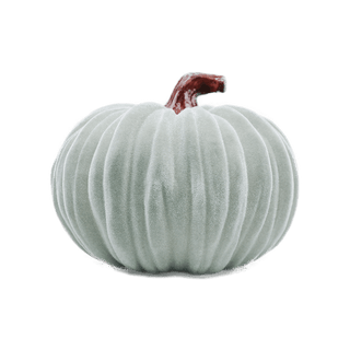 Grey Large Velvet Pumpkin