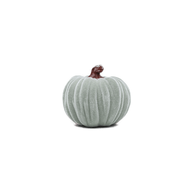 Grey Small Velvet Pumpkin
