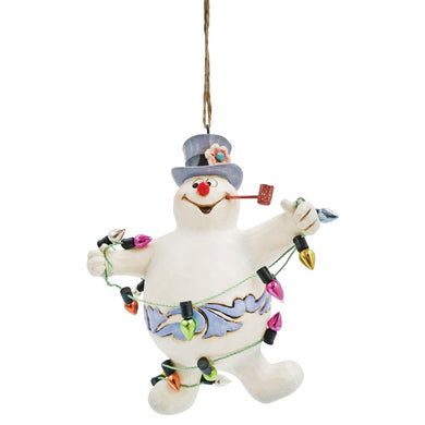 Jim Shore Frosty Wrapped in Lights Ornament