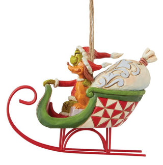 Grinch/Max in Sleigh Hanging Ornament