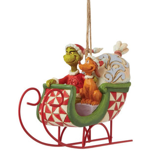 Grinch/Max in Sleigh Hanging Ornament