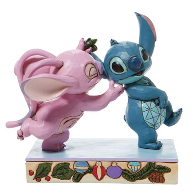 Jim Shore Disney 'Mistletoe Kisses' Stitch And Angel Figurine