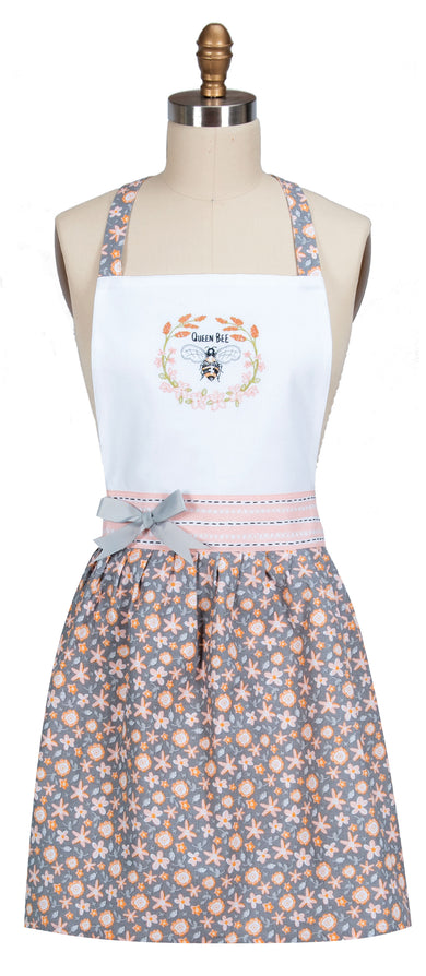 Queen Bee Embroidered Apron