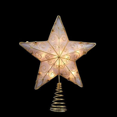 Light Up Star Tree Topper With Wire Detail