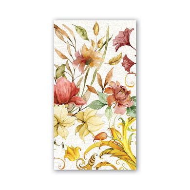 Michel Design Works Fall Leaves & Flowers Hostess Napkin