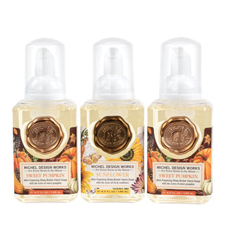 Michel Design Works Mini Foaming Hand Soap Set - Sweet Pumpkin, Sunflower, Sweet Pumpkin