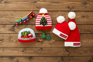 Baby Christmas Knit Truck Hat