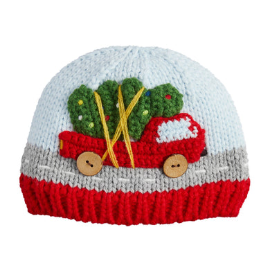 Baby Christmas Knit Truck Hat
