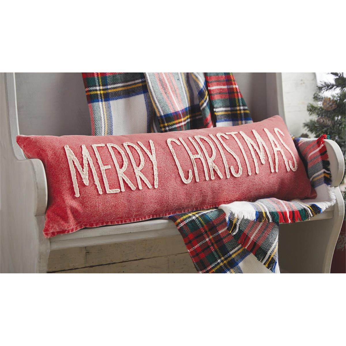 Merry Christmas Long Throw Pillow
