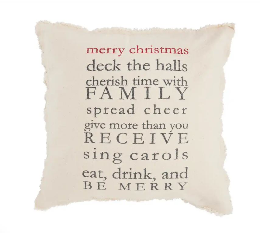 Merry Christmas Rules Throw Pillow