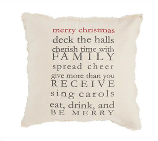Merry Christmas Rules Throw Pillow