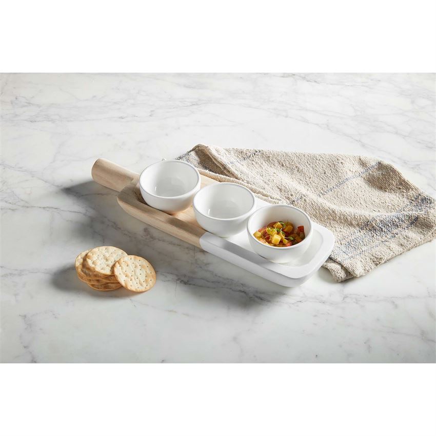 Paulownia Tray & Dip Set