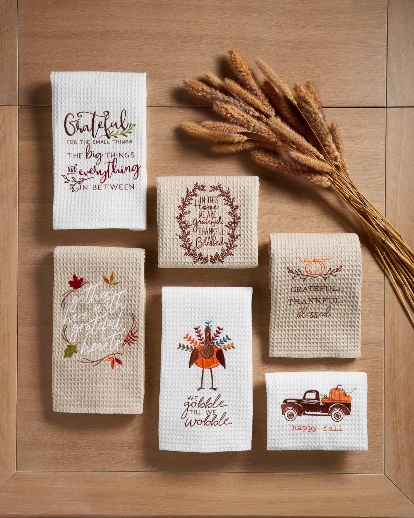 Thanksgiving Waffle Hand Towels