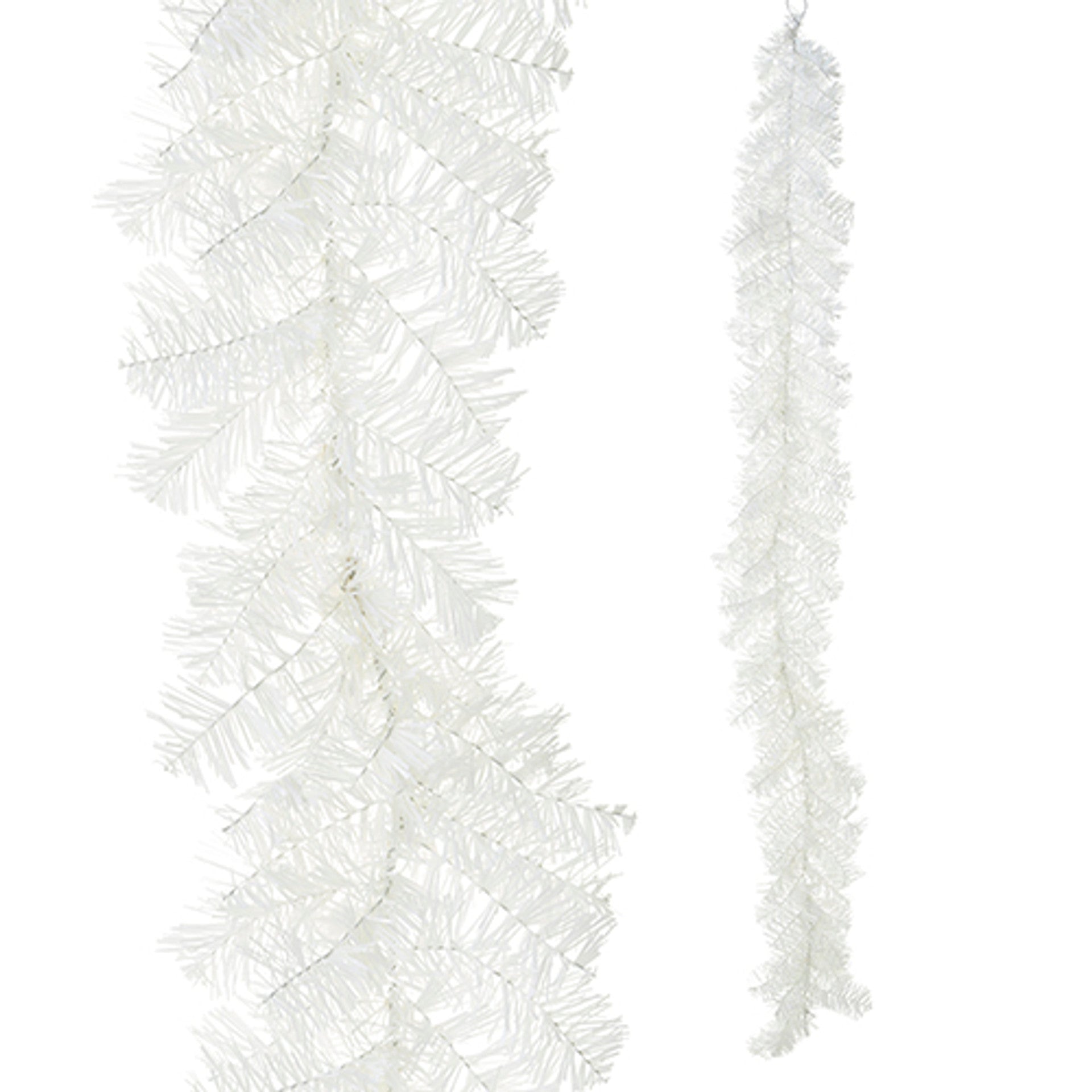 6' White Tinsel Garland