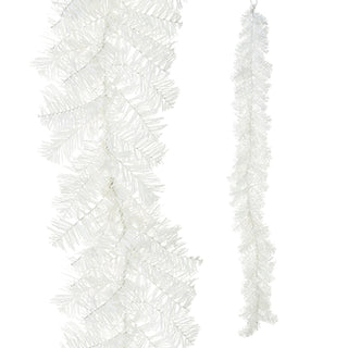 6' White Tinsel Garland