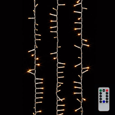 73.8' Compact Snake Garland Clear Wire with White Christmas Lights