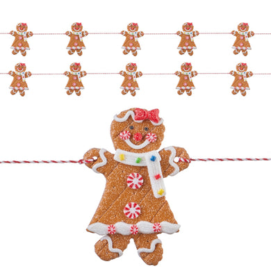 3.5' Gingerbread Girl Garland