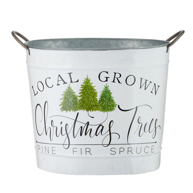 Local Grown Christmas Trees Handled Bucket
