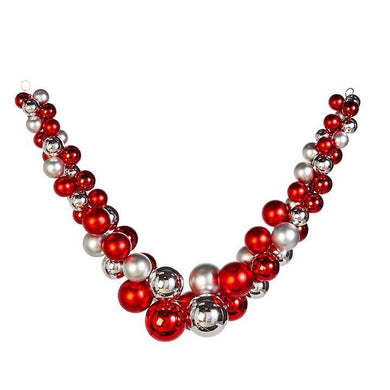 Red and Silver Ball Garland