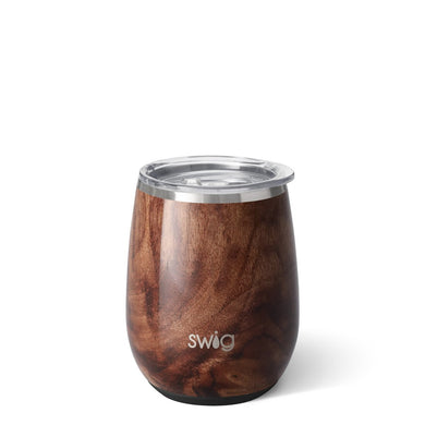 Swig 14 oz Stemless Wine Cup - Black Walnut