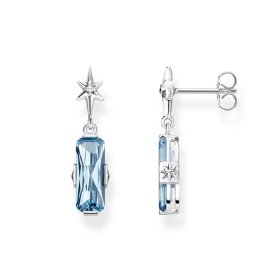 Blue Stone With Star Earrings