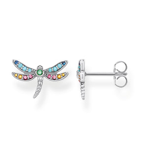 Dragonfly Ear Studs - Silver